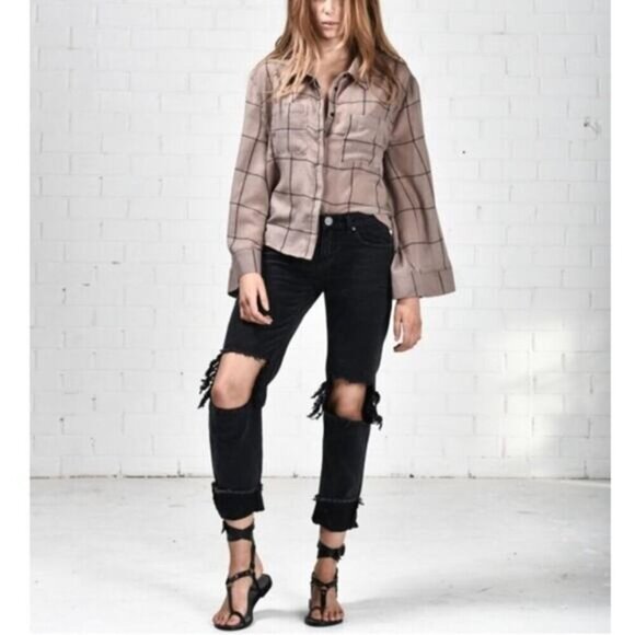 ONE X ONETEASPOON Awesome Baggies Low Waist Medium Rise Relaxed Leg Tapered 24 - Picture 2 of 12